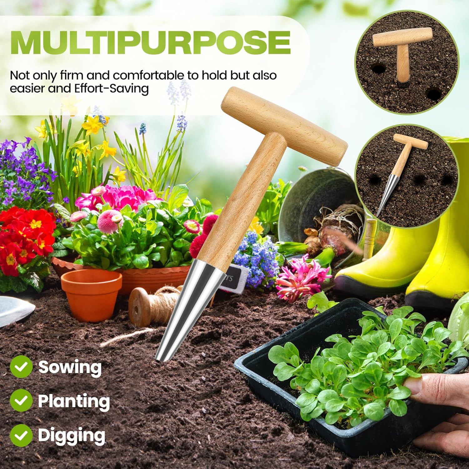 Flower bulbs, plant stakes, flower bulbs with T-grip, bulb planting aids, onion sets, garden vegetables, flowers and tulip bulbs - Image 5