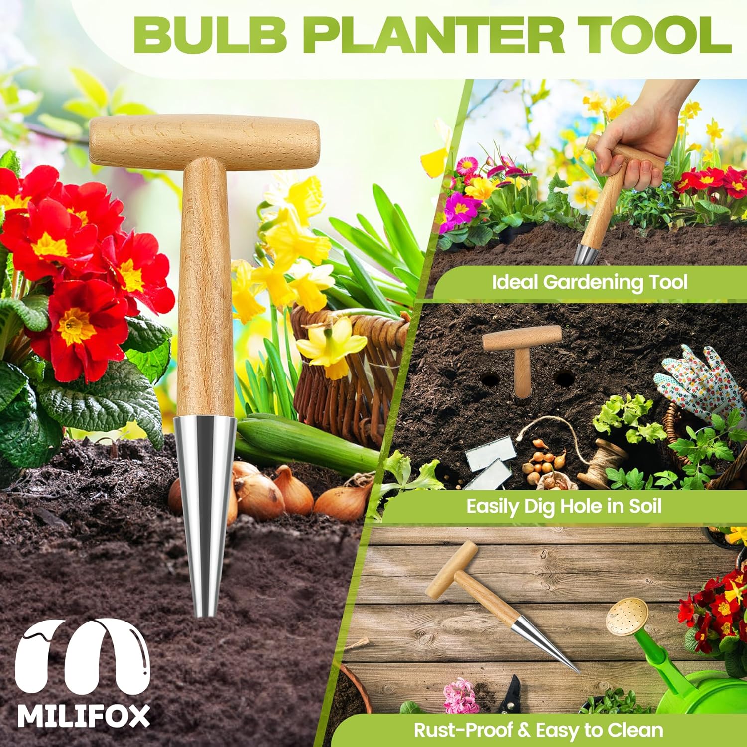 Flower bulbs, plant stakes, flower bulbs with T-grip, bulb planting aids, onion sets, garden vegetables, flowers and tulip bulbs - Image 6