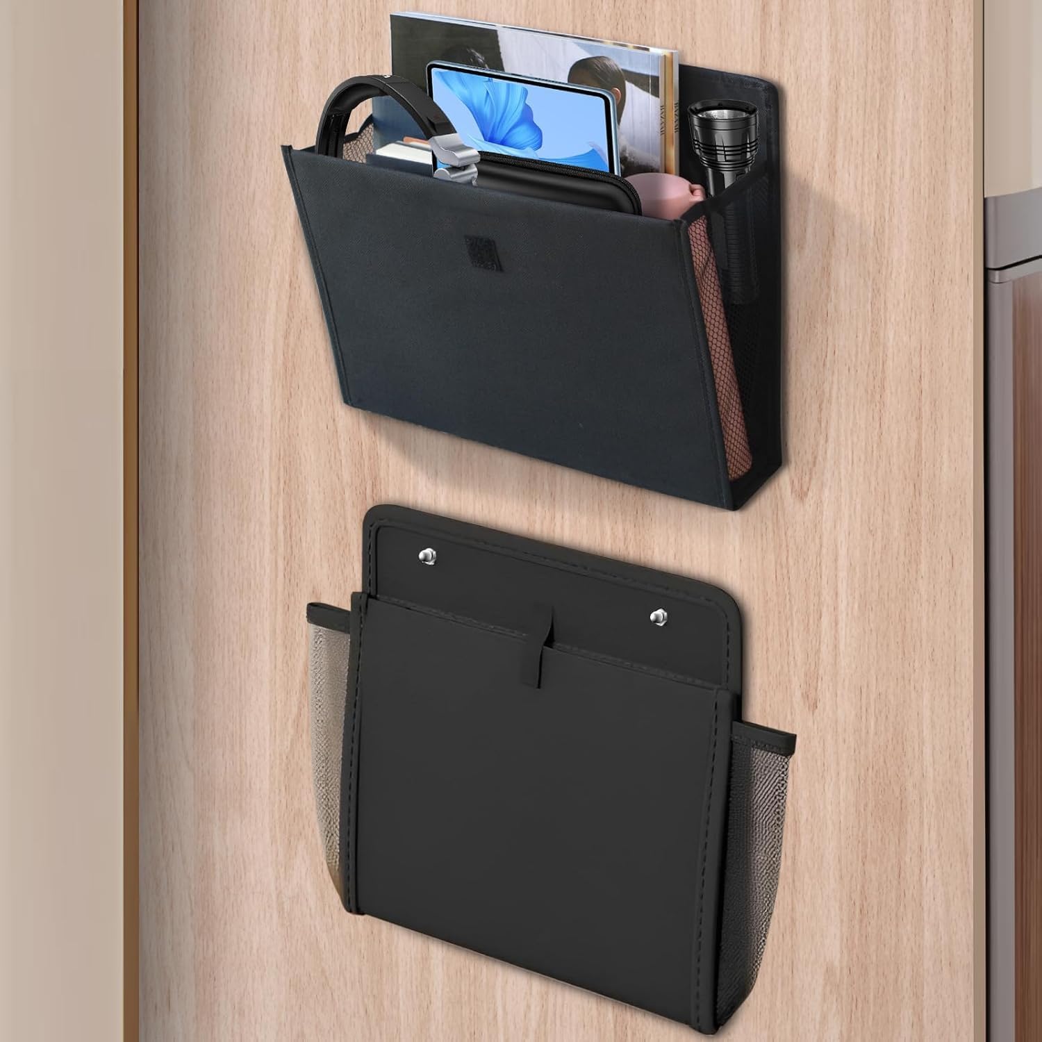Storage space for campers with self-adhesive motorhome accessories Essentials Caravan Gadgets, 34 x 29 x 14 cm Foldable wall-mounted organizer for bedroom, office, bedside table desk - Image 1
