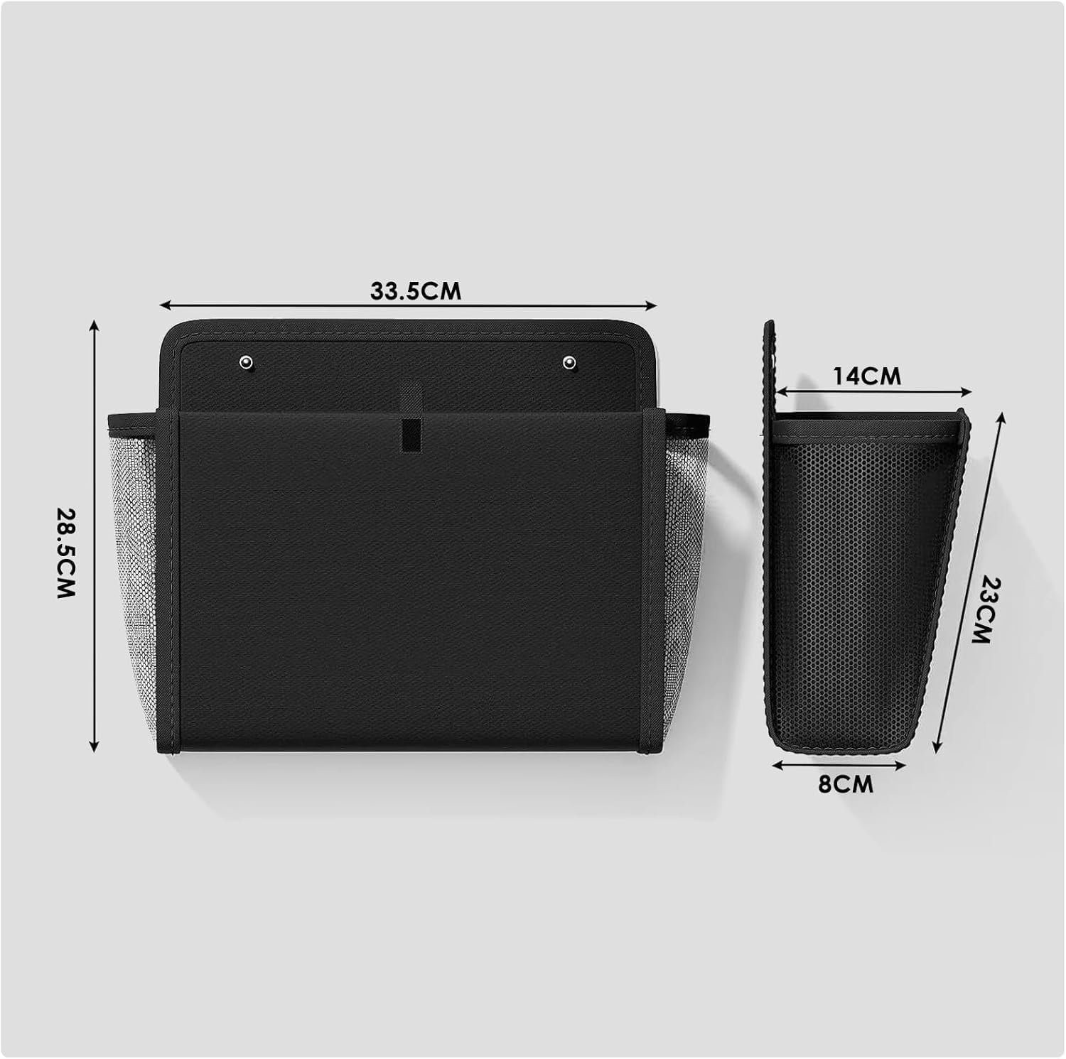 Storage space for campers with self-adhesive motorhome accessories Essentials Caravan Gadgets, 34 x 29 x 14 cm Foldable wall-mounted organizer for bedroom, office, bedside table desk - Image 2