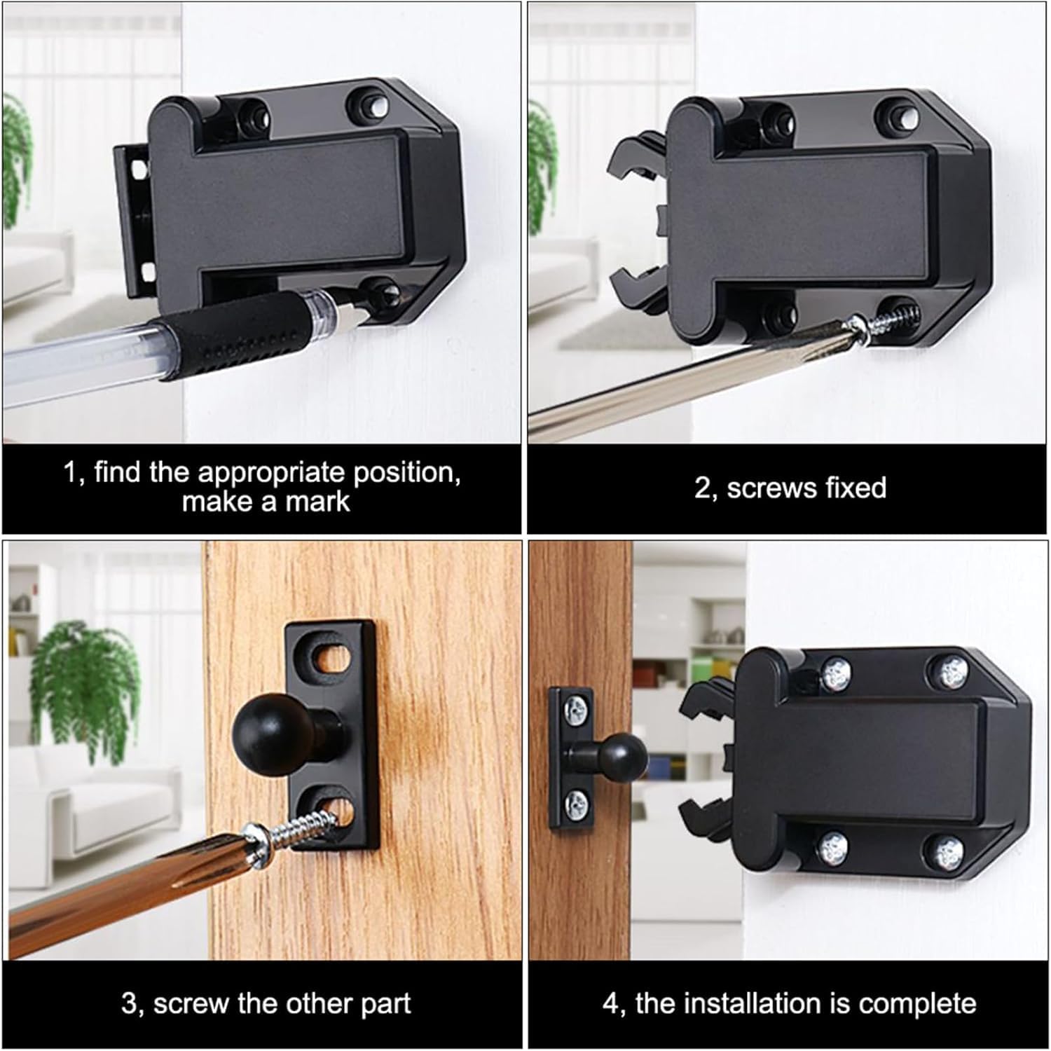 Goodchanceuk Push to Open Touch Release Catch, cabinet, doors, magnetic touch lock for drawer - Image 3