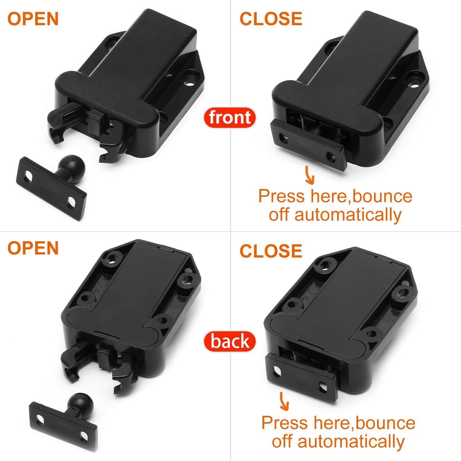 Goodchanceuk Push to Open Touch Release Catch, cabinet, doors, magnetic touch lock for drawer - Image 4