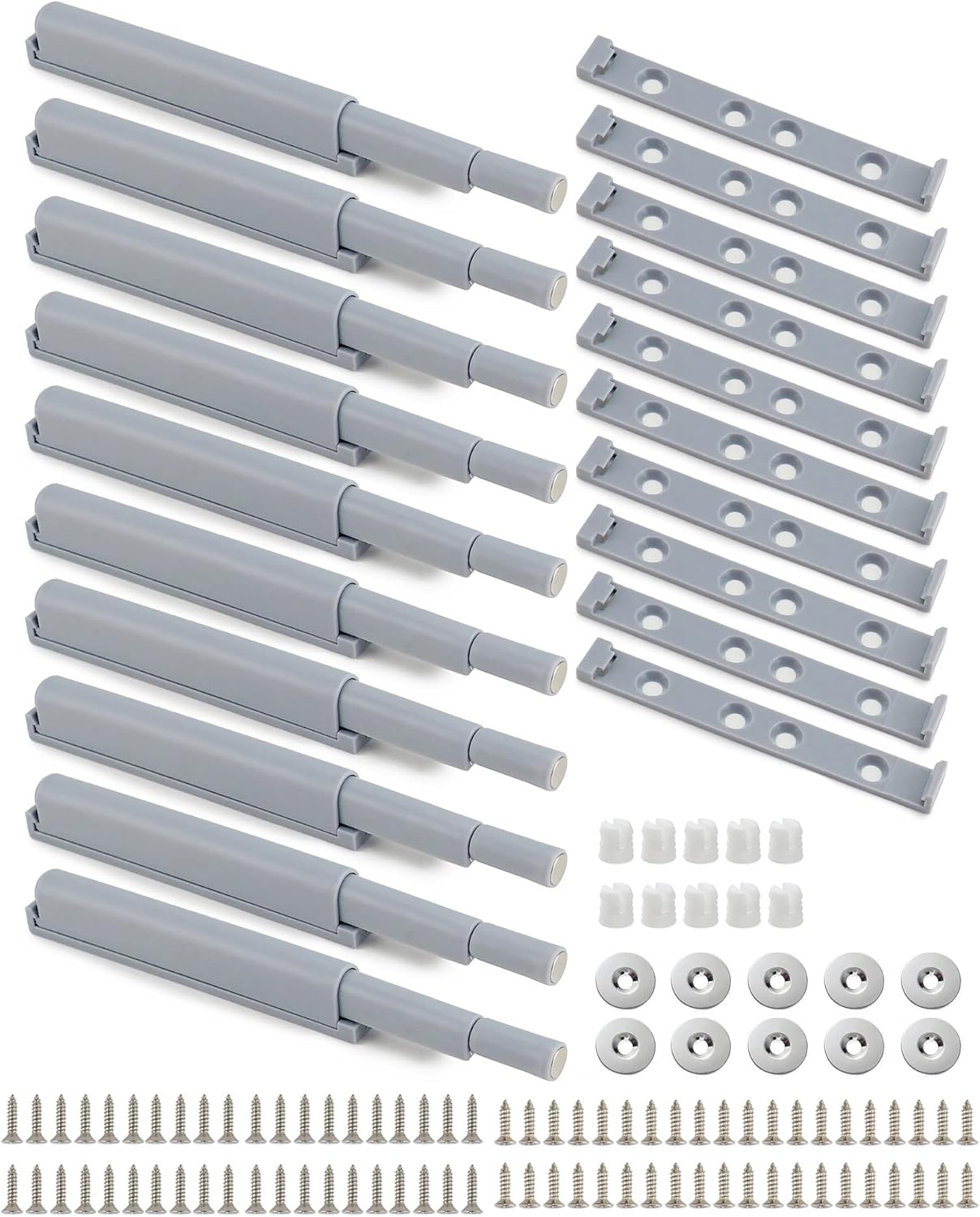 Petluno® Pack of 10 push-to-open door openers, soft close door dampers for kitchen cabinet doors - Image 8