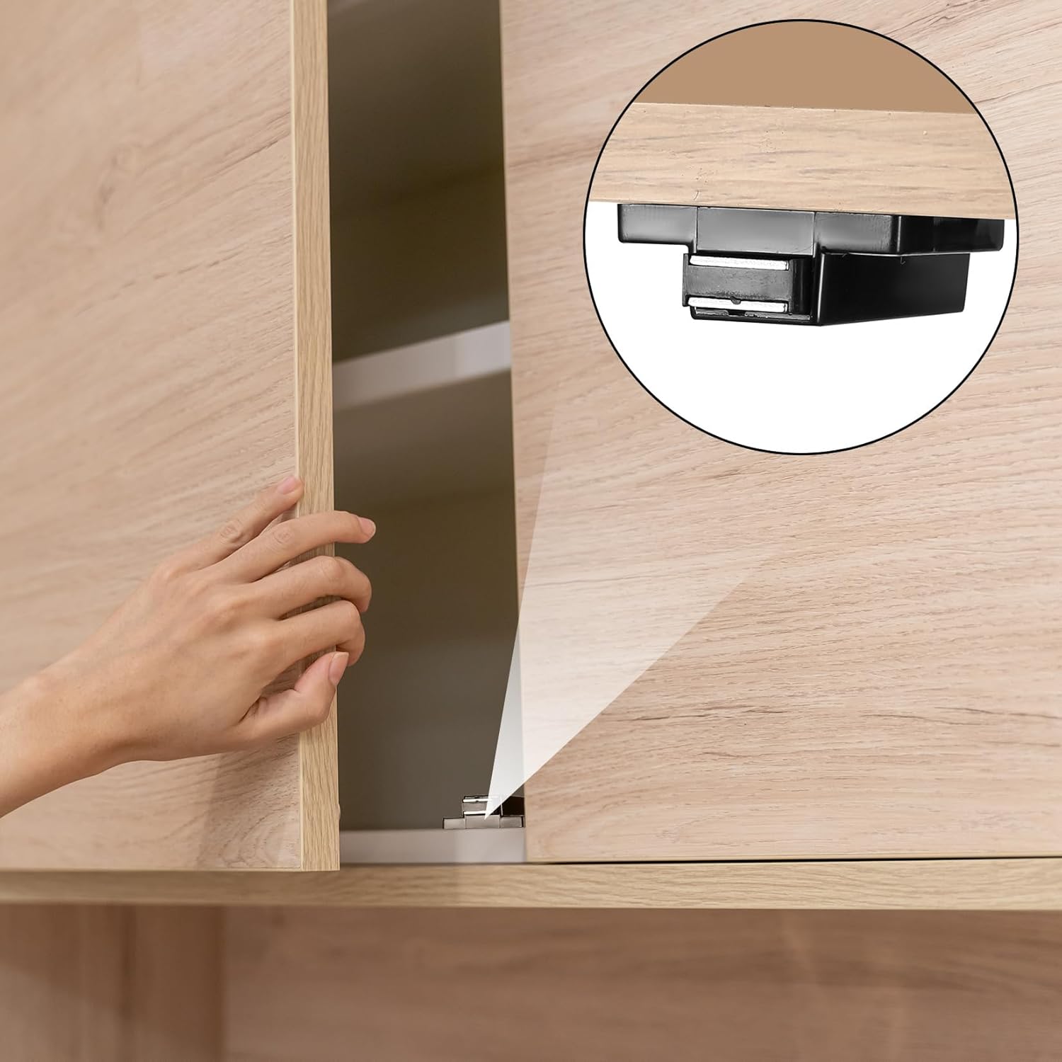 Dutch European hinge, push-to-open European hinge, magnetic catch, cabinet, for furniture, drawers, cabinet doors, 2 pieces - Image 6