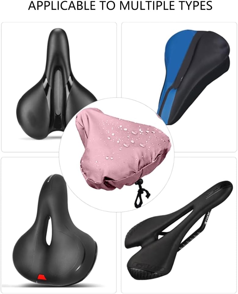 Quickly Install Bike Seat Protectors Water Resistant Bicycles Seats Cover for Adventure Enthusiasts Pink - Image 3