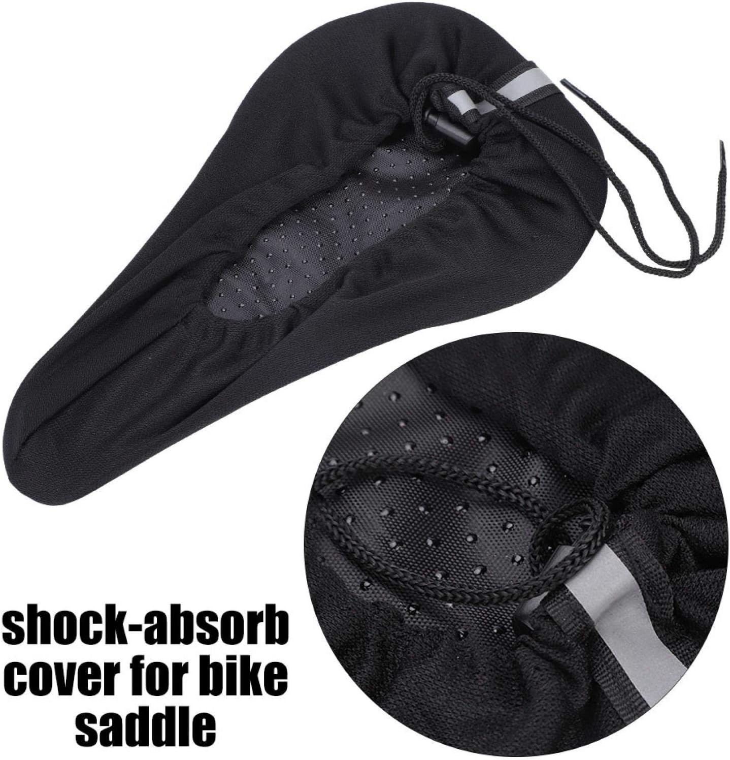 Petluno Bike Seat Cushion Cover, PE Foam Comfortable Breathable Bicycle Saddle Water & Dust Resistant Covers Fits Spin, Exercise Bike, Outdoor or Indoor Cycling - Image 6