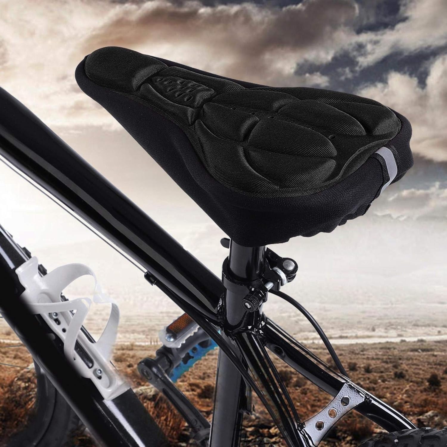 Petluno Bike Seat Cushion Cover, PE Foam Comfortable Breathable Bicycle Saddle Water & Dust Resistant Covers Fits Spin, Exercise Bike, Outdoor or Indoor Cycling - Image 7