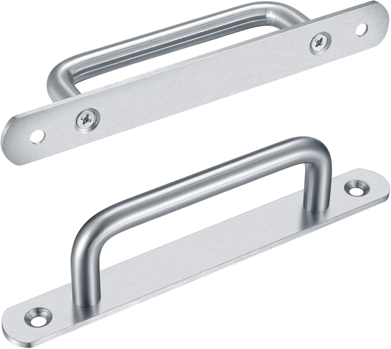 2 pieces sliding door handles, split door handles, sliding door handle with stainless steel plate, cabinet door handle, shed door handles, garden door handles (192 mm) 192MM - Image 3