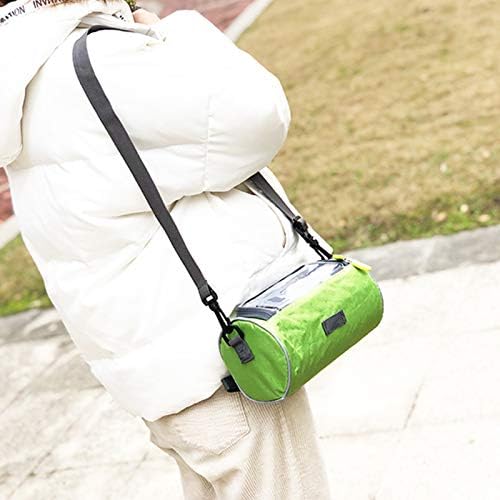 Waterproof Bicycle Handlebar Bag with Transparent Pouch and Adjustable Strap High-Capacity Cycling Front Pack #1 Green - Image 4