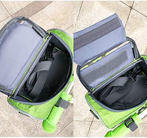 Waterproof Bicycle Handlebar Bag with Transparent Pouch and Adjustable Strap High-Capacity Cycling Front Pack #1 Green - Image 7