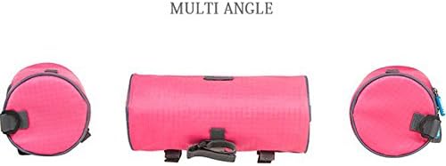 Waterproof Bicycle Handlebar Bag with Transparent Pouch and Adjustable Strap High-Capacity Cycling Front Pack #2 Pink - Image 3