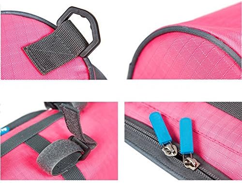 Waterproof Bicycle Handlebar Bag with Transparent Pouch and Adjustable Strap High-Capacity Cycling Front Pack #2 Pink - Image 6