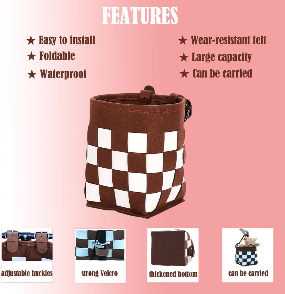 Front Bike Basket for Women and Men, Easy to Install Bicycle Basket for Boys and Girls, Dog Basket, Kids' Accessories, Adult - Image 4