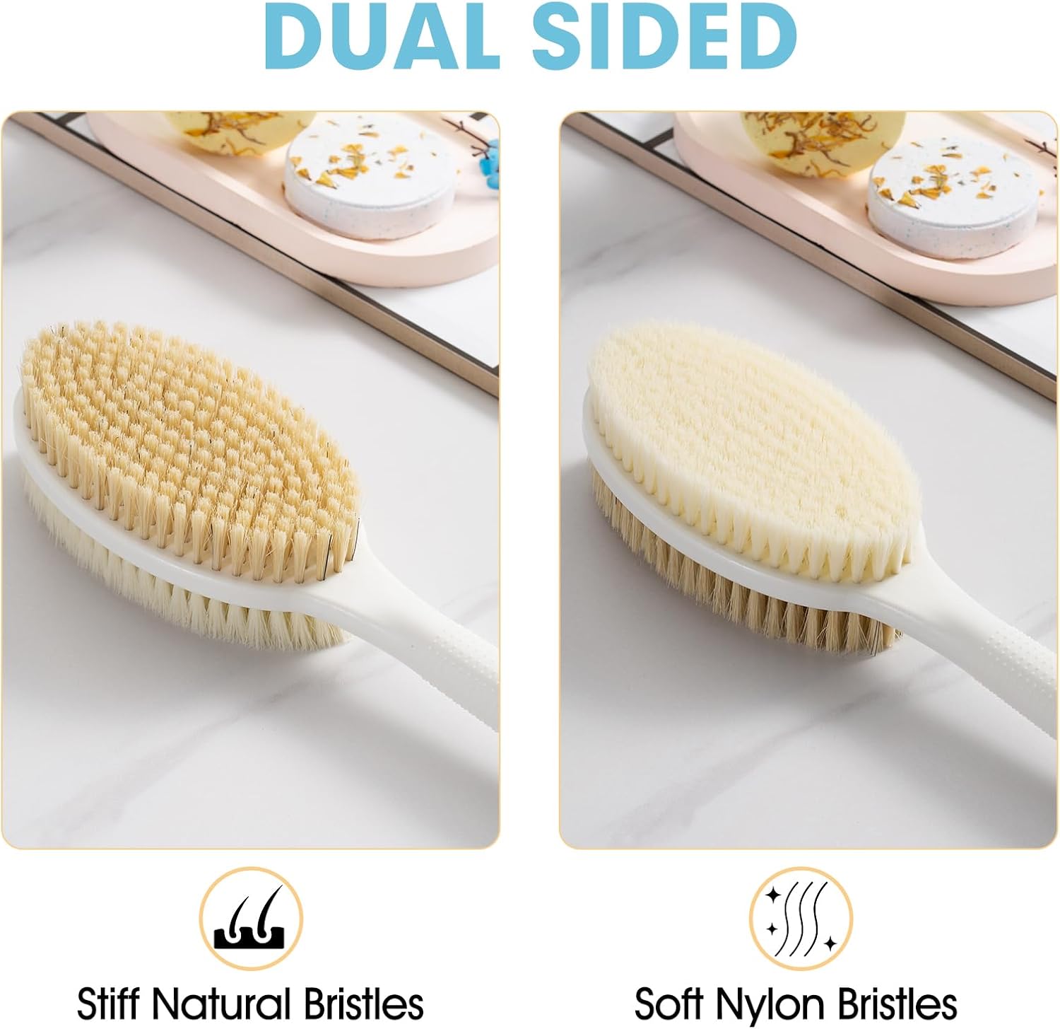 Back Scrubber Anti Slip for Shower with Detachable Brush Head,19