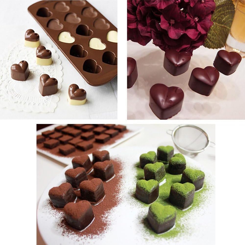 6 PCS Silicone Chocolate Mould Different Shapes Melts Moulds Silicone Baking Mold Non-Stick Moulds Gift for Making Candy - Image 5