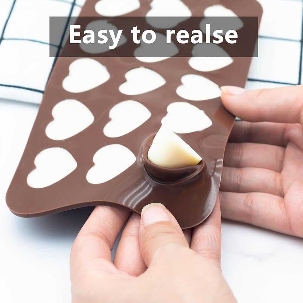 6 PCS Silicone Chocolate Mould Different Shapes Melts Moulds Silicone Baking Mold Non-Stick Moulds Gift for Making Candy - Image 6