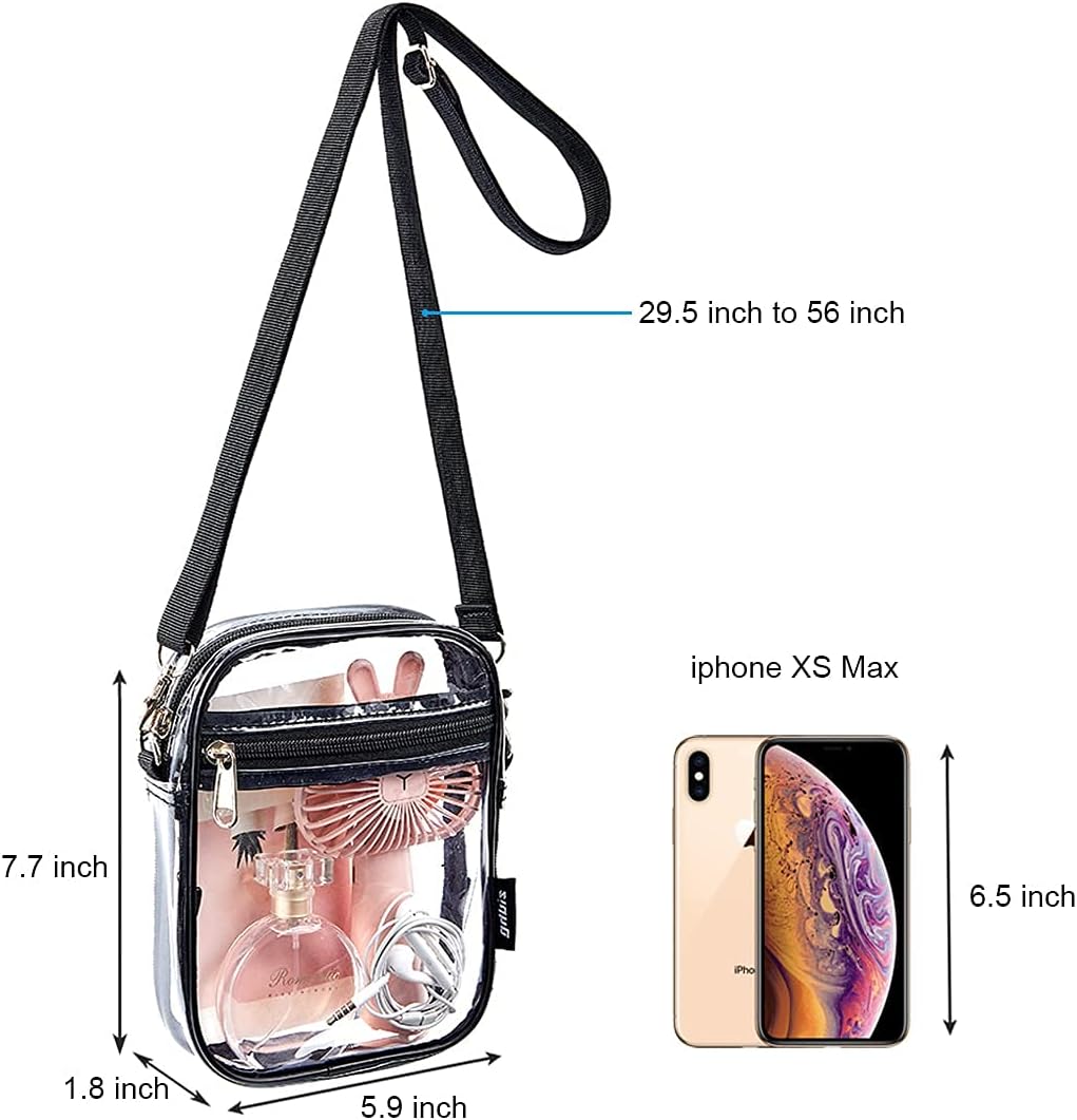 Clear Crossbody Bag, Stadium Approved Clear Purse Bag for Concerts Sports Events - Image 3