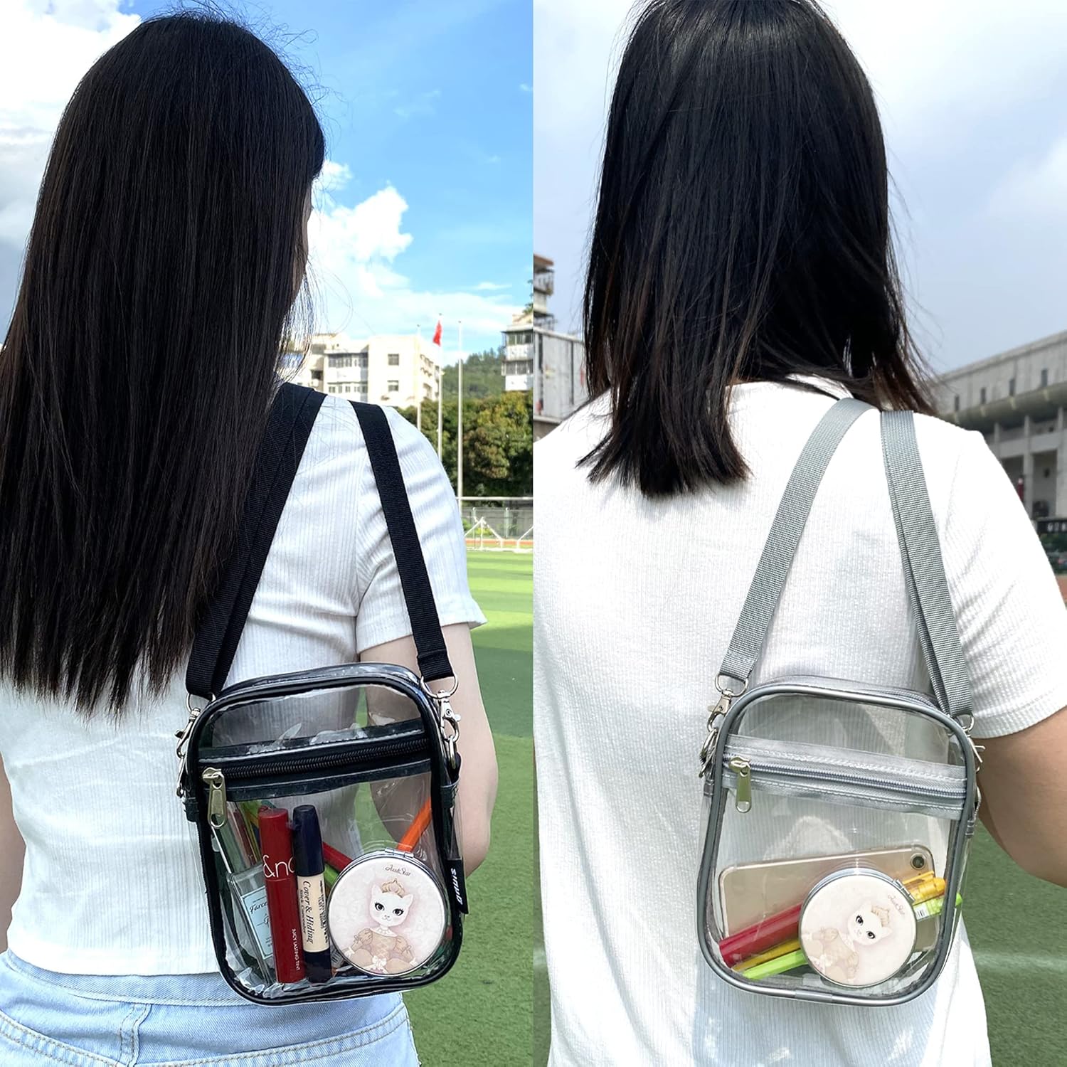 Clear Crossbody Bag, Stadium Approved Clear Purse Bag for Concerts Sports Events - Image 4