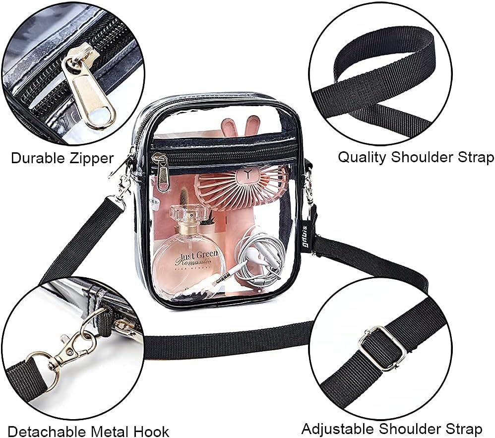 Clear Crossbody Bag, Stadium Approved Clear Purse Bag for Concerts Sports Events - Image 5