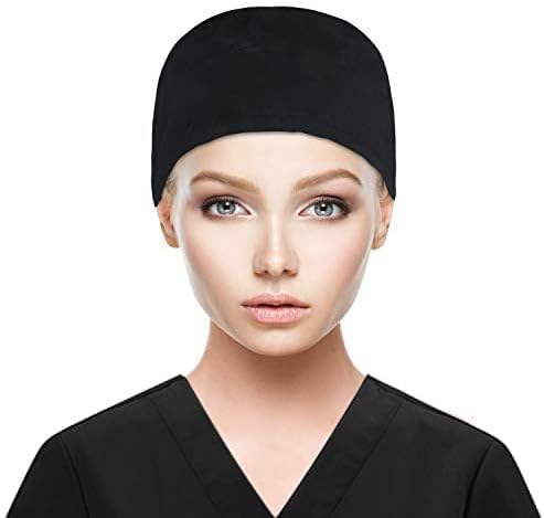 Adjustable Working Cap with Button, Cotton Working Hat Sweatband, Elastic Bandage Tie Back Hats for Women & Men, One Size - Image 6
