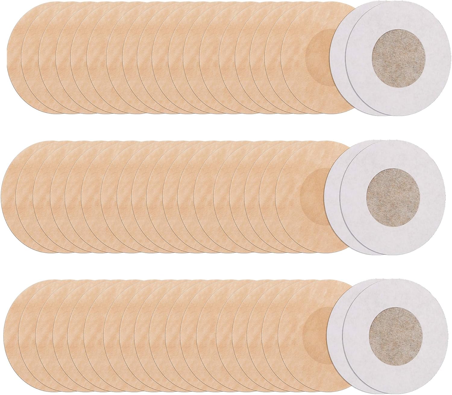 30 Pairs of Nipple Breast Covers Nipple Cover Disposable Breast Pasties Breast Pasties Adhesive Bra Disposable Invisible Seamless Adhesive Bras (Round) - Image 1
