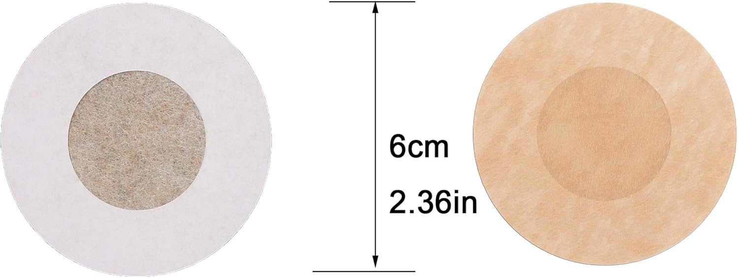 30 Pairs of Nipple Breast Covers Nipple Cover Disposable Breast Pasties Breast Pasties Adhesive Bra Disposable Invisible Seamless Adhesive Bras (Round) - Image 2