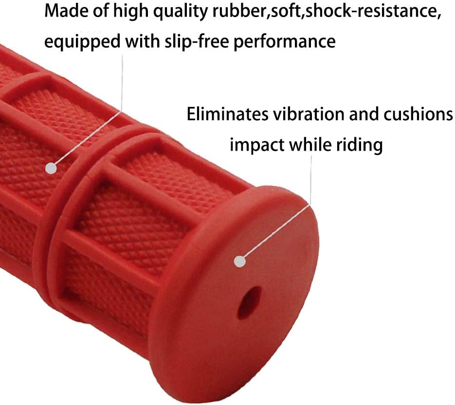 Worldmotop Motorcycle Handlebar Grips Non-Slip Soft Rubber Grips Handlebar with 7/8