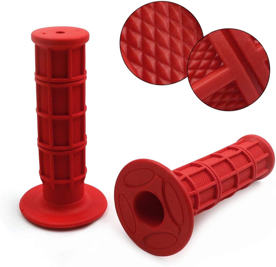 Worldmotop Motorcycle Handlebar Grips Non-Slip Soft Rubber Grips Handlebar with 7/8