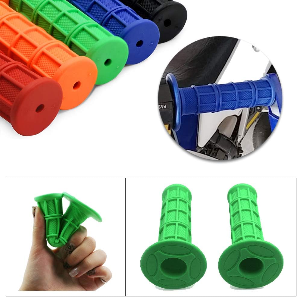 Worldmotop Motorcycle Handlebar Grips Non-Slip Soft Rubber Grips Handlebar with 7/8