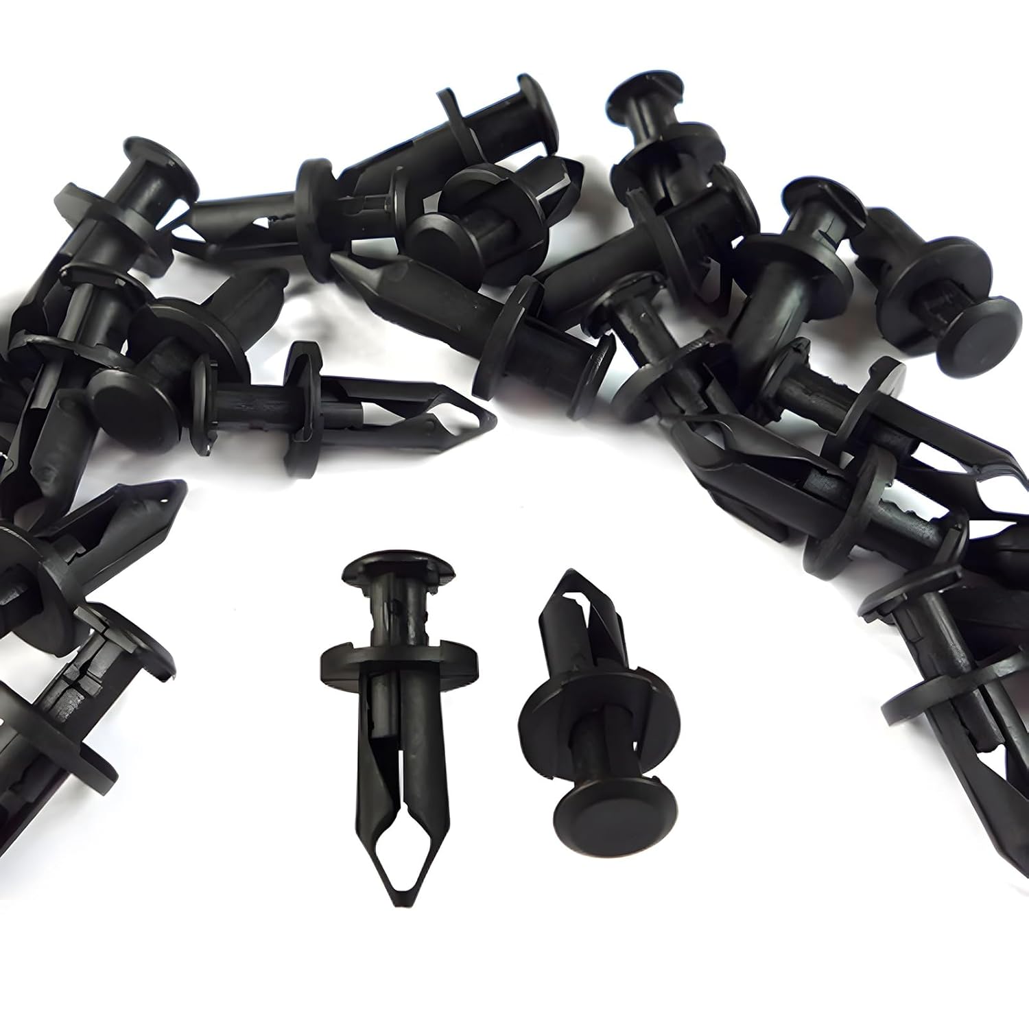 Pack of 100 Replacement for Can Am 293150089 ATV UTV Fit 8mm 5/16 inch Hole Fender Rivet Plastic Clip Push Pin Splash Guard Body Panel Retainer Motorcycle Black Nylon Fastener for Bombardier - Image 1