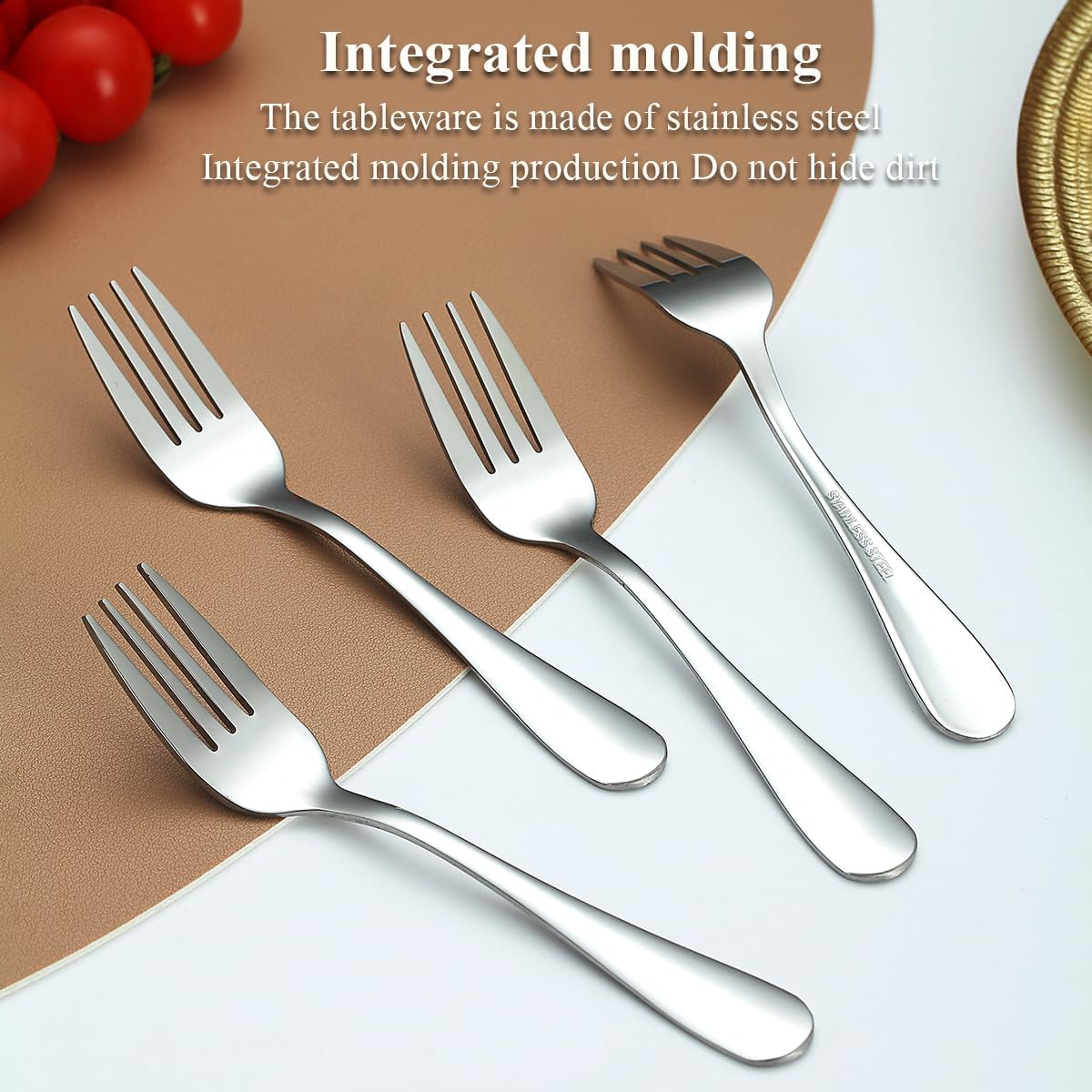 Dessert Forks Set of 12 Pack, Stainless Steel Pastry Fork, Family Appetizer Fork for Fruit, Cake, Cheese, Party Trips, Cafes, Restaurants, Easy to Clean, Dishwasher Safe - Image 4