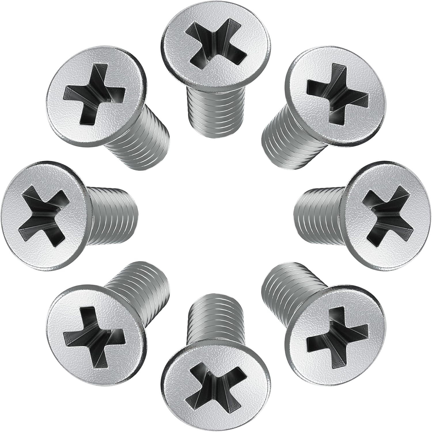 8pcs Screw Rotor Brake Disc Retaining 93600-06014-0H - Set is Best Replacement for Honda, Acura, Hyundai, Kia, Mazda - Front and Rear Stainless Steel Retaining Screws by - Image 1