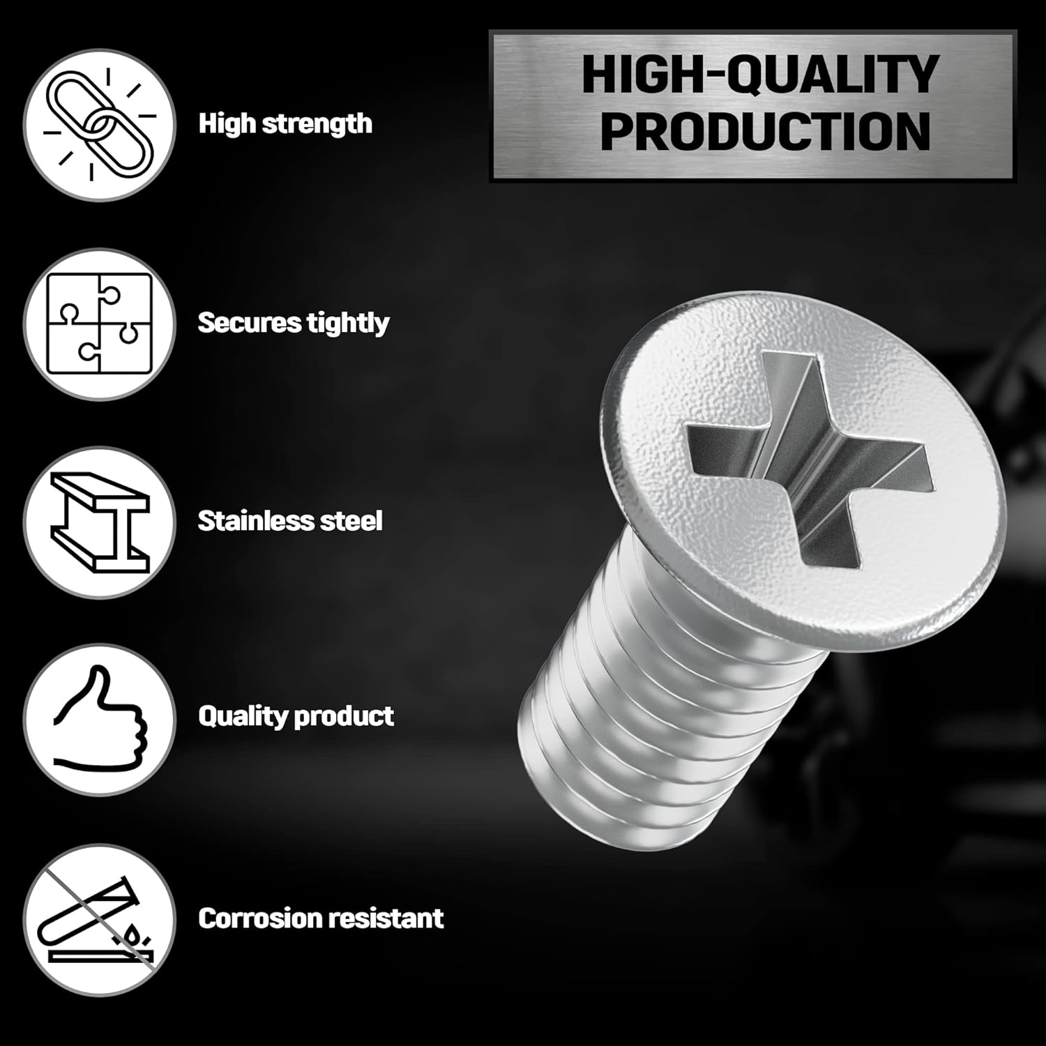 8pcs Screw Rotor Brake Disc Retaining 93600-06014-0H - Set is Best Replacement for Honda, Acura, Hyundai, Kia, Mazda - Front and Rear Stainless Steel Retaining Screws by - Image 2