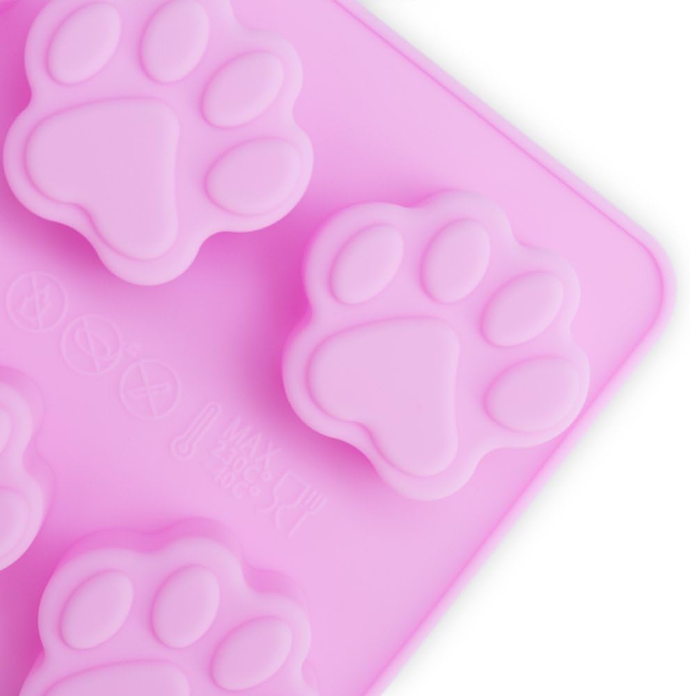 Puppy Dog Paw and Bone Silicone Molds, Non-Stick Food Grade Silicone Molds for Chocolate, Candy, Jelly, Ice Cube, Dog Treats (Puppy Paw Bone Set of 4PCS) - Image 4