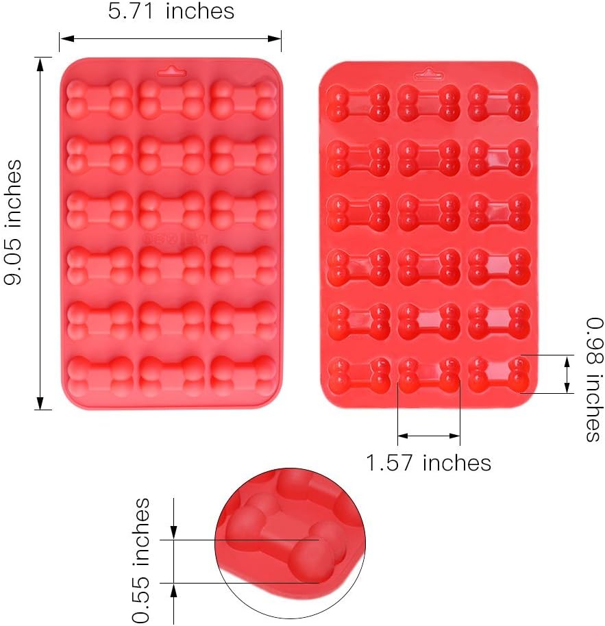 Puppy Dog Paw and Bone Silicone Molds, Non-Stick Food Grade Silicone Molds for Chocolate, Candy, Jelly, Ice Cube, Dog Treats (Puppy Paw Bone Set of 4PCS) - Image 6