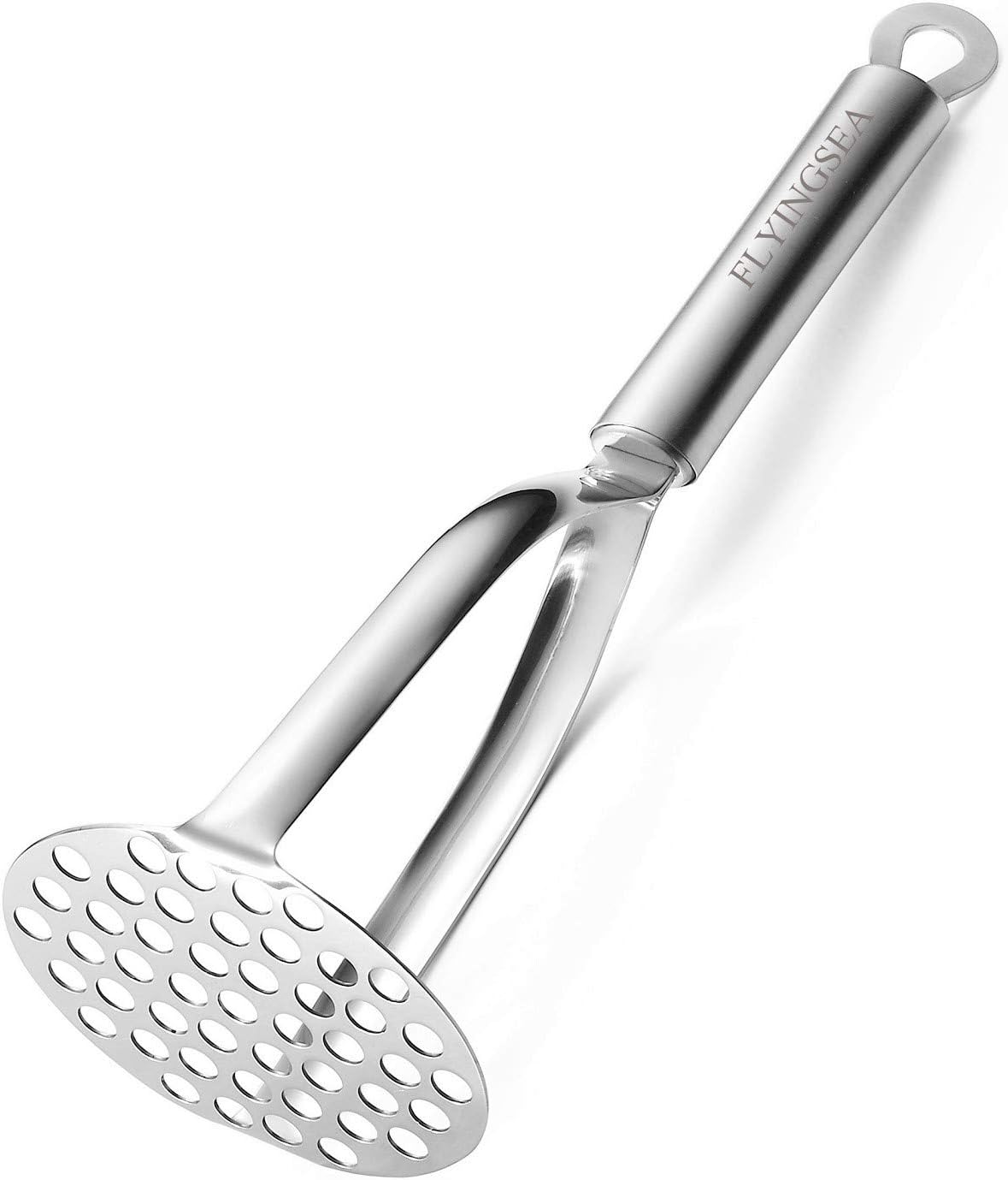 Potato Masher,Professional 18-10 Stainless Steel Potato Masher.Garlic Press,Cooking and Kitchen Gadget - Image 1