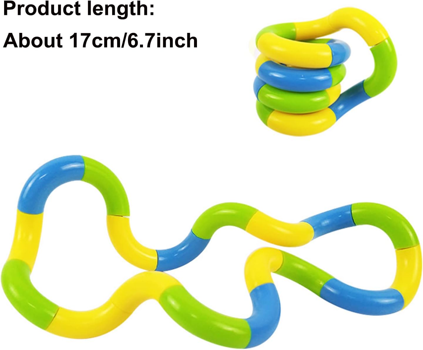 6 Pcs Tangles Fidget Toys Tangles Fidget Tangles Relax Therapy Stress Relief Feeling Winding Toy (A) - Image 2
