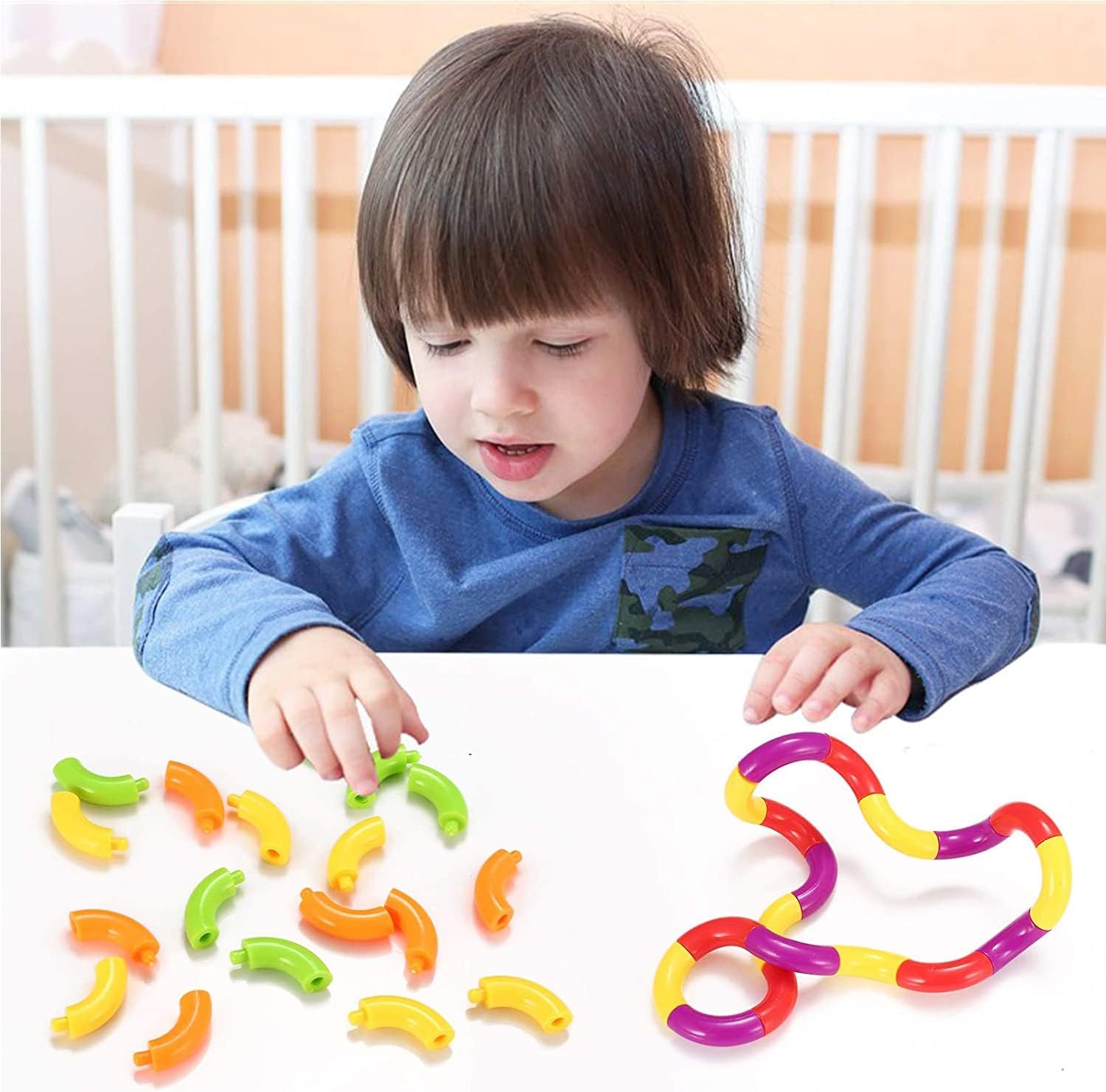6 Pcs Tangles Fidget Toys Tangles Fidget Tangles Relax Therapy Stress Relief Feeling Winding Toy (A) - Image 5