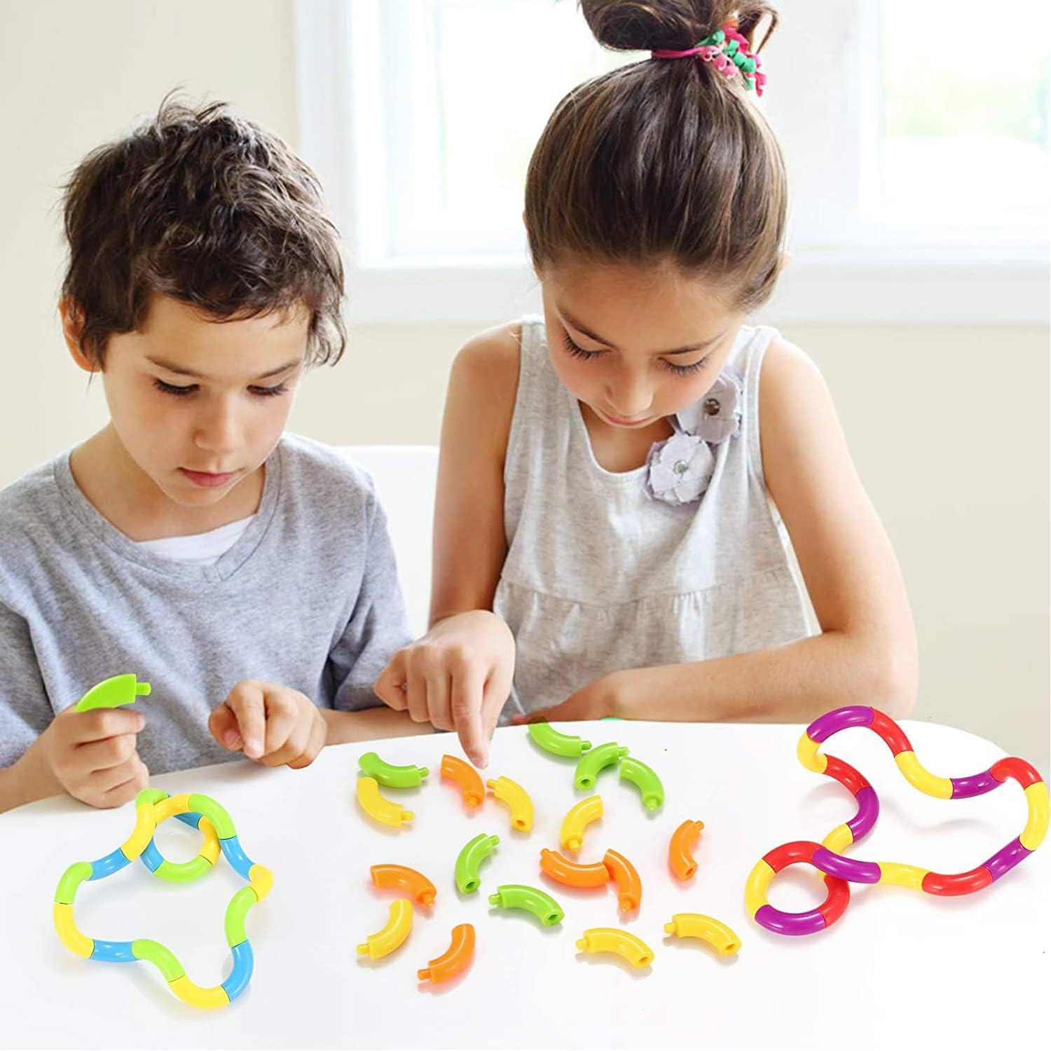 6 Pcs Tangles Fidget Toys Tangles Fidget Tangles Relax Therapy Stress Relief Feeling Winding Toy (A) - Image 6