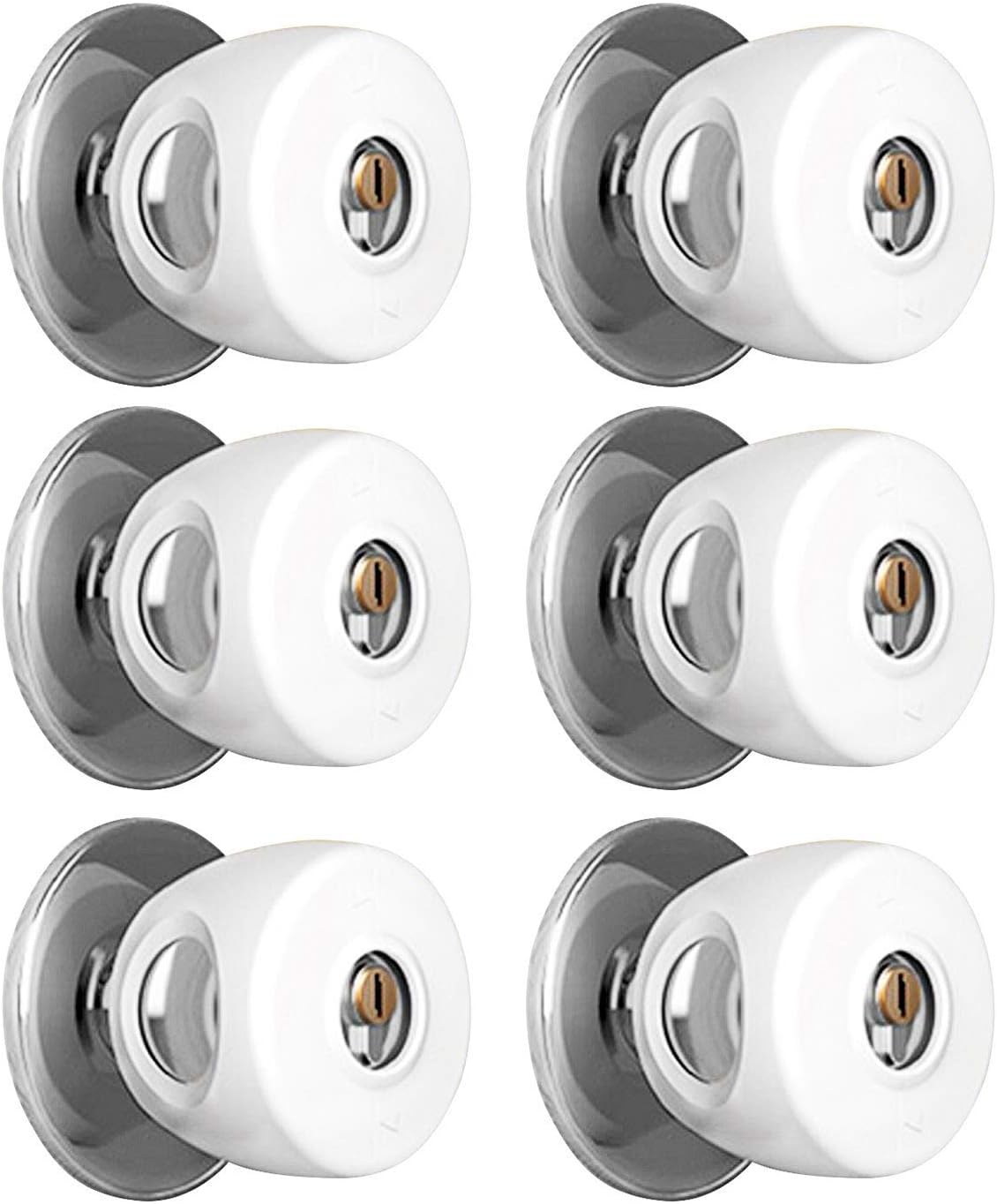6 Pack Child Safety Door Knob Cover Baby Doorknob Handle Cover, Kids Proof Door Knob Covers Lockable Design for Home Bedroom Living Room Kangkangk - Image 2