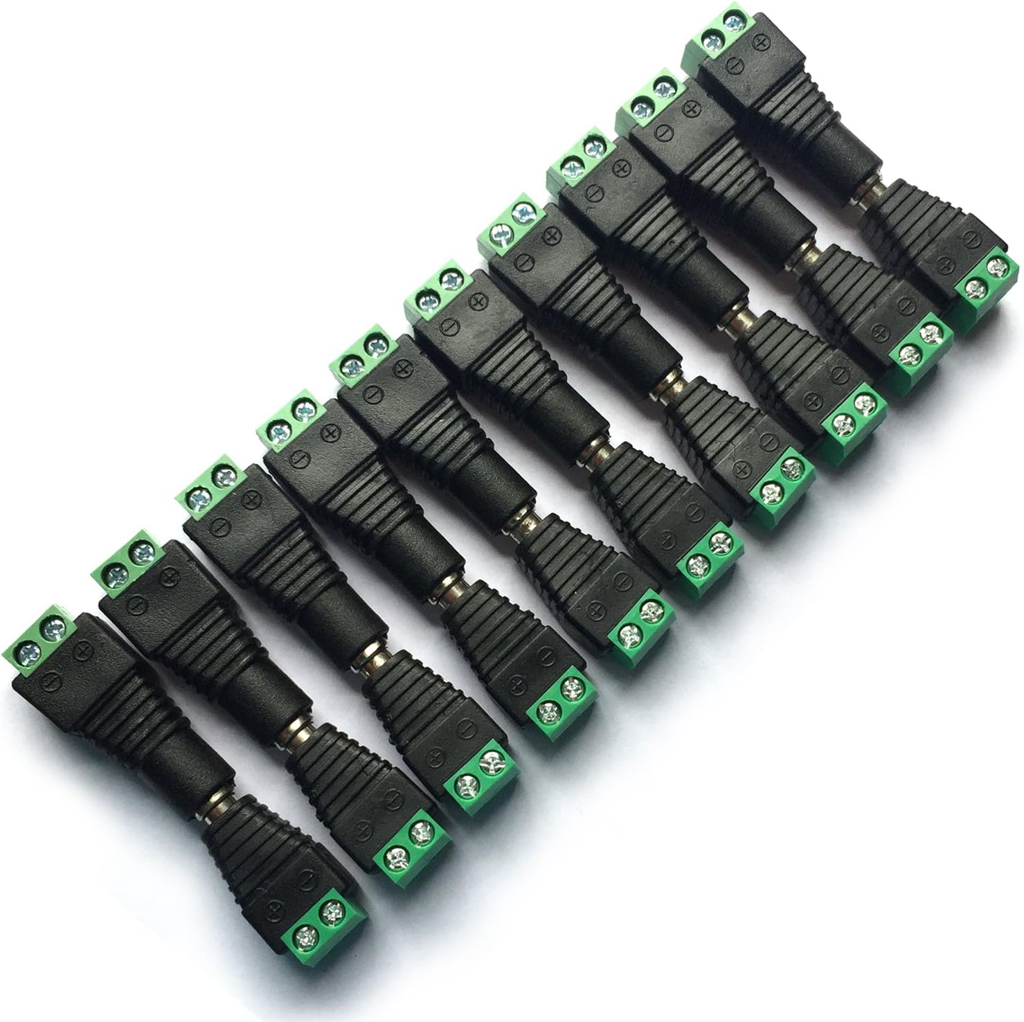 10 Pairs 12V Male+Female 2.1x5.5MM DC Power Jack Plug Adapter Barrel Connector for CCTV Security Camera Led Strip - Image 1