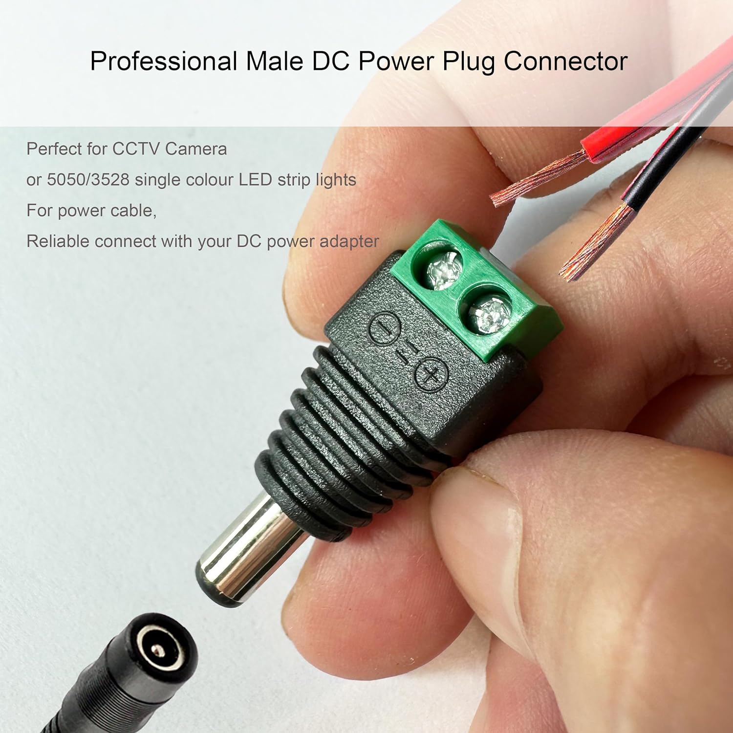 10 Pairs 12V Male+Female 2.1x5.5MM DC Power Jack Plug Adapter Barrel Connector for CCTV Security Camera Led Strip - Image 8