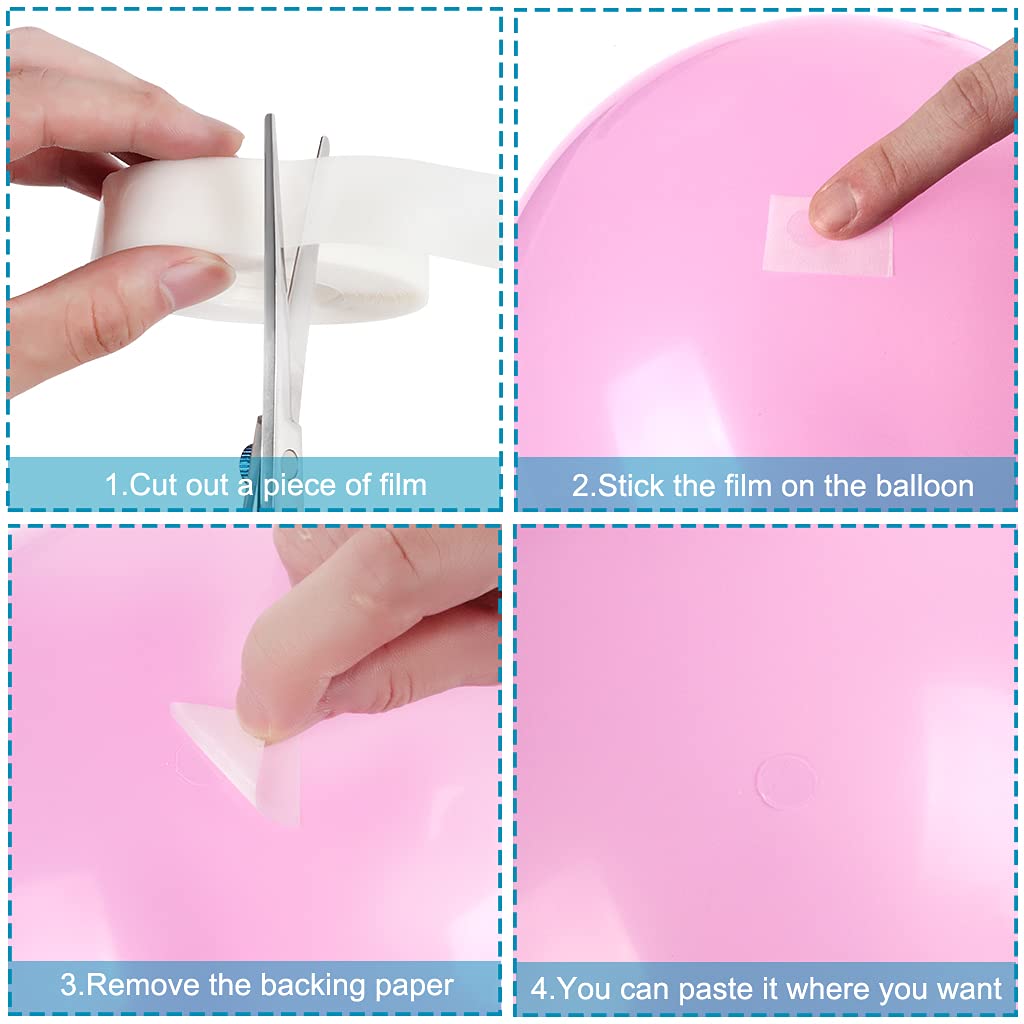 1000 Pcs Glue Point Clear Balloon Glue Dots, Double Sided, Transparent, 1cm/0.4inch in Diameter, for Craft Scrapbook Birthday Wedding Decoration - Image 3