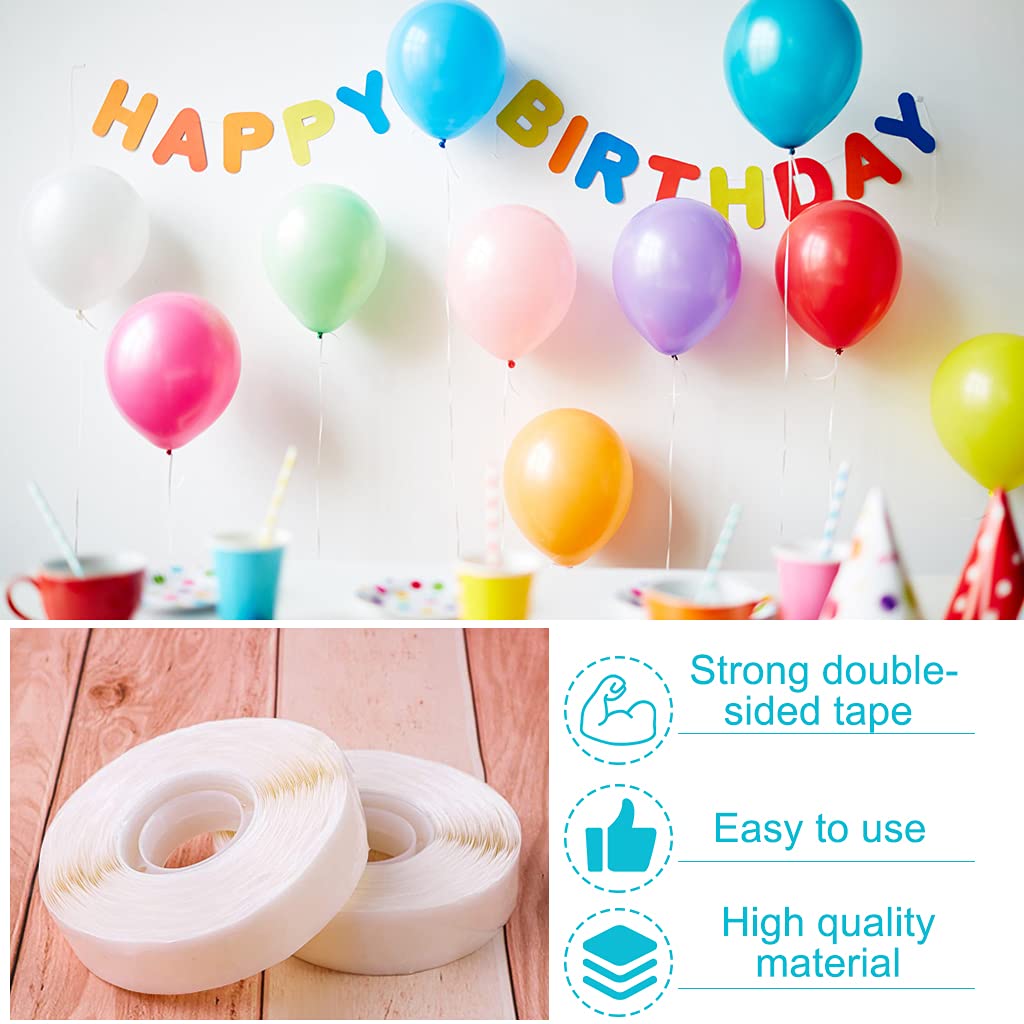 1000 Pcs Glue Point Clear Balloon Glue Dots, Double Sided, Transparent, 1cm/0.4inch in Diameter, for Craft Scrapbook Birthday Wedding Decoration - Image 4