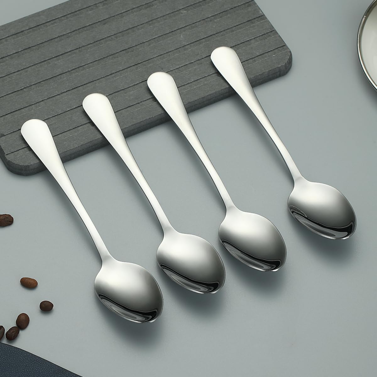 Dinner Spoons 12 Pieces 18.5cm, Stainless Steel Soup Spoons, Table Spoon, Sturdy and Durable for Home and Restauroom Daily Use, Easy to Clean, Dishwasher Safe - Image 3