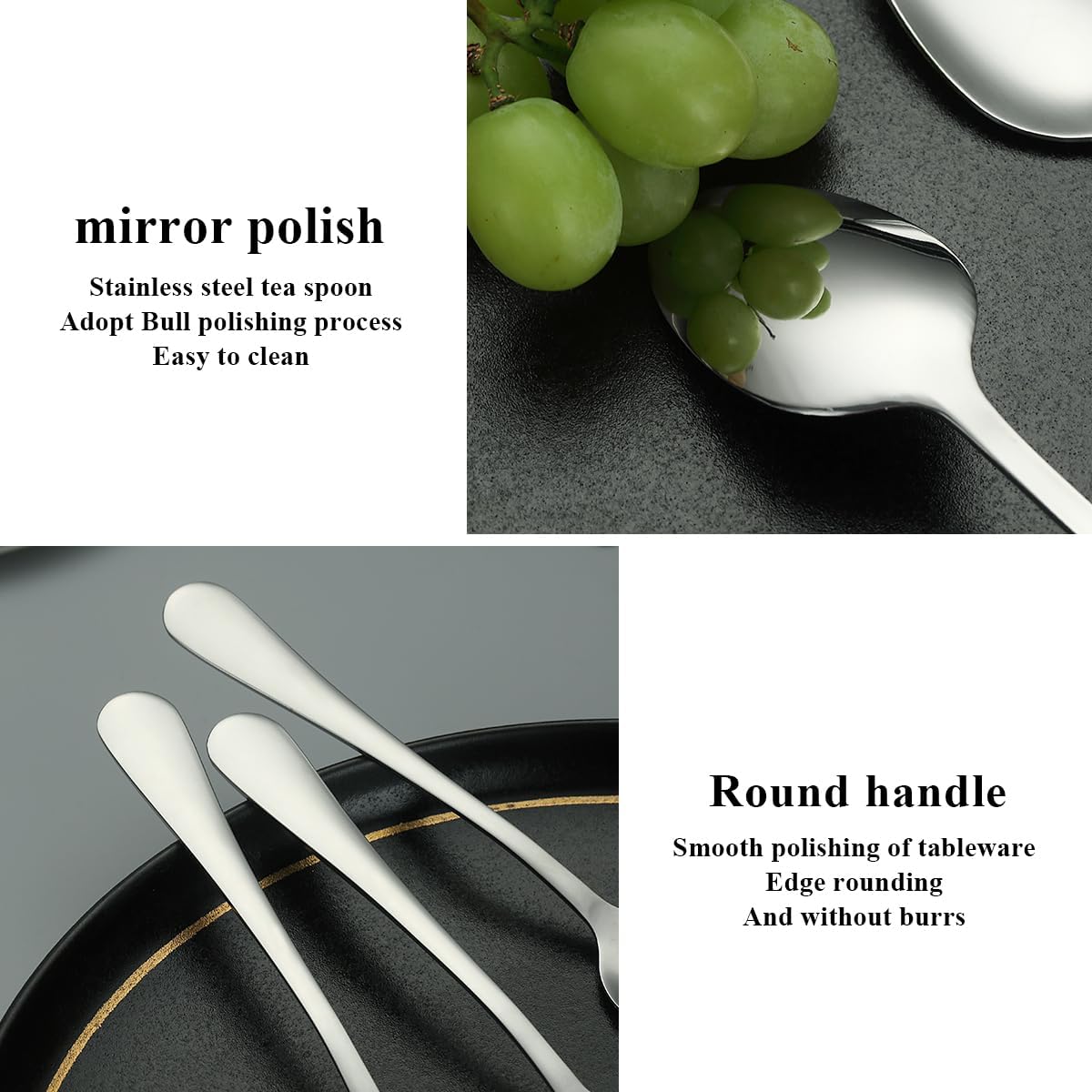 Dinner Spoons 12 Pieces 18.5cm, Stainless Steel Soup Spoons, Table Spoon, Sturdy and Durable for Home and Restauroom Daily Use, Easy to Clean, Dishwasher Safe - Image 6