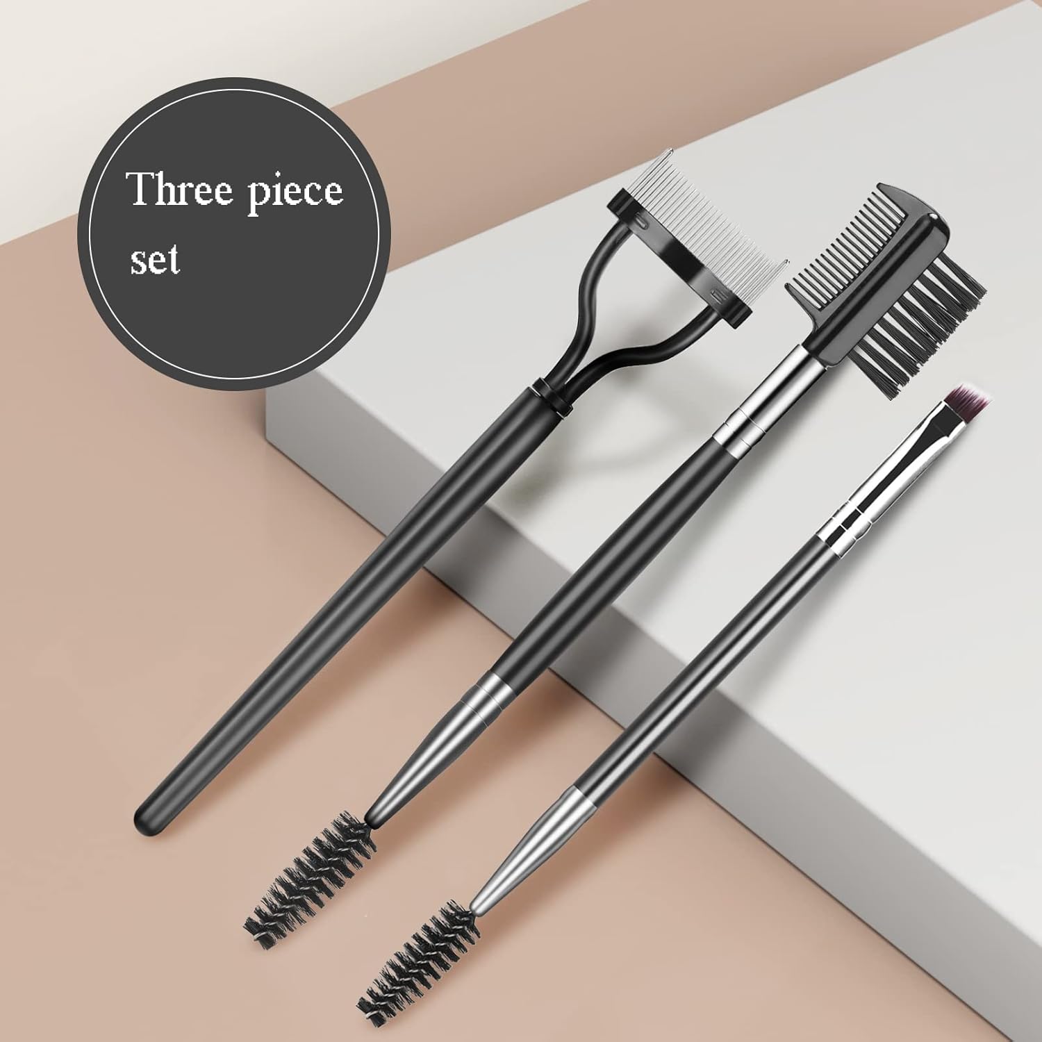 Eyebrow Brush Eyelash Separator Brow Comb & Lash Spoolie Professional Eye Makeup Tools (3 Pieces Set) - Image 8