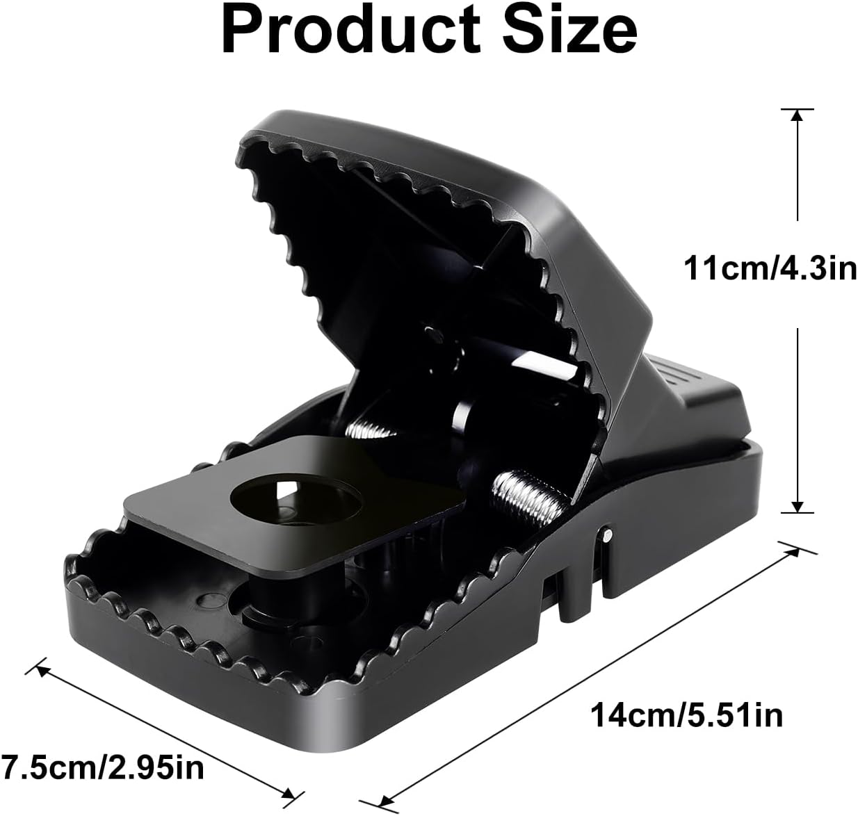 8 Packs Large Mouse Traps, High Sensitivity Rat Snap Best Mouse Traps That Work, Safe Effective Anti Rat Mice Trap Indoor Outdoor, Powerful Rodent Catcher, Easy Clean and Quick Kill Mouse - Image 3
