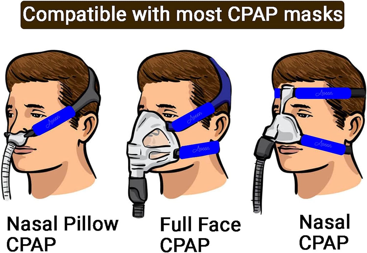 4-Packs CPAP strap covers, CPAP strap comfort pads, CPAP face pads, Comfortable CPAP supplies for CPAP mask, CPAP accessories for sleep apnea mask, CPAP pads, comfort supply for CPAP - Image 3