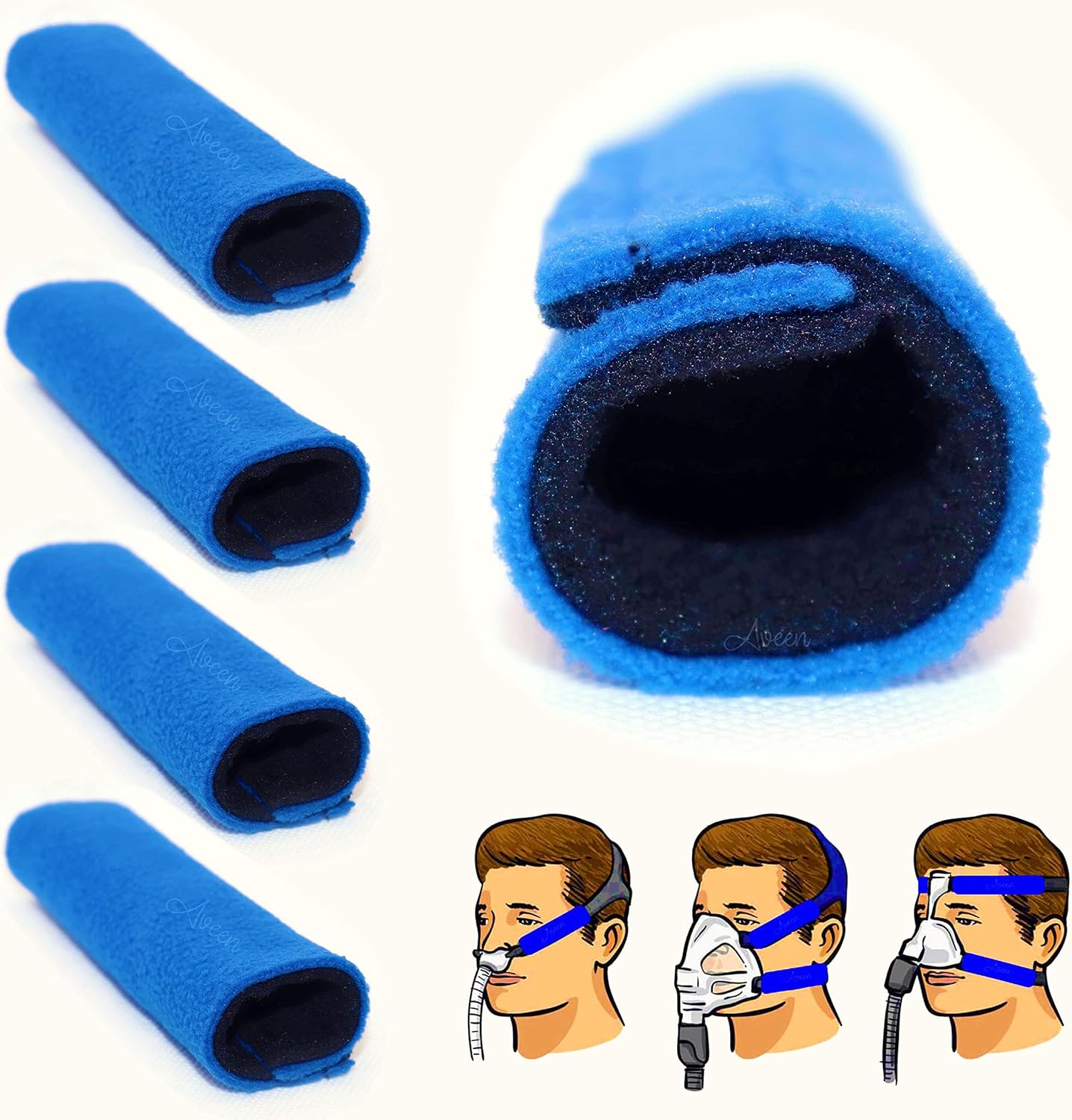 4-Packs CPAP strap covers, CPAP strap comfort pads, CPAP face pads, Comfortable CPAP supplies for CPAP mask, CPAP accessories for sleep apnea mask, CPAP pads, comfort supply for CPAP - Image 6